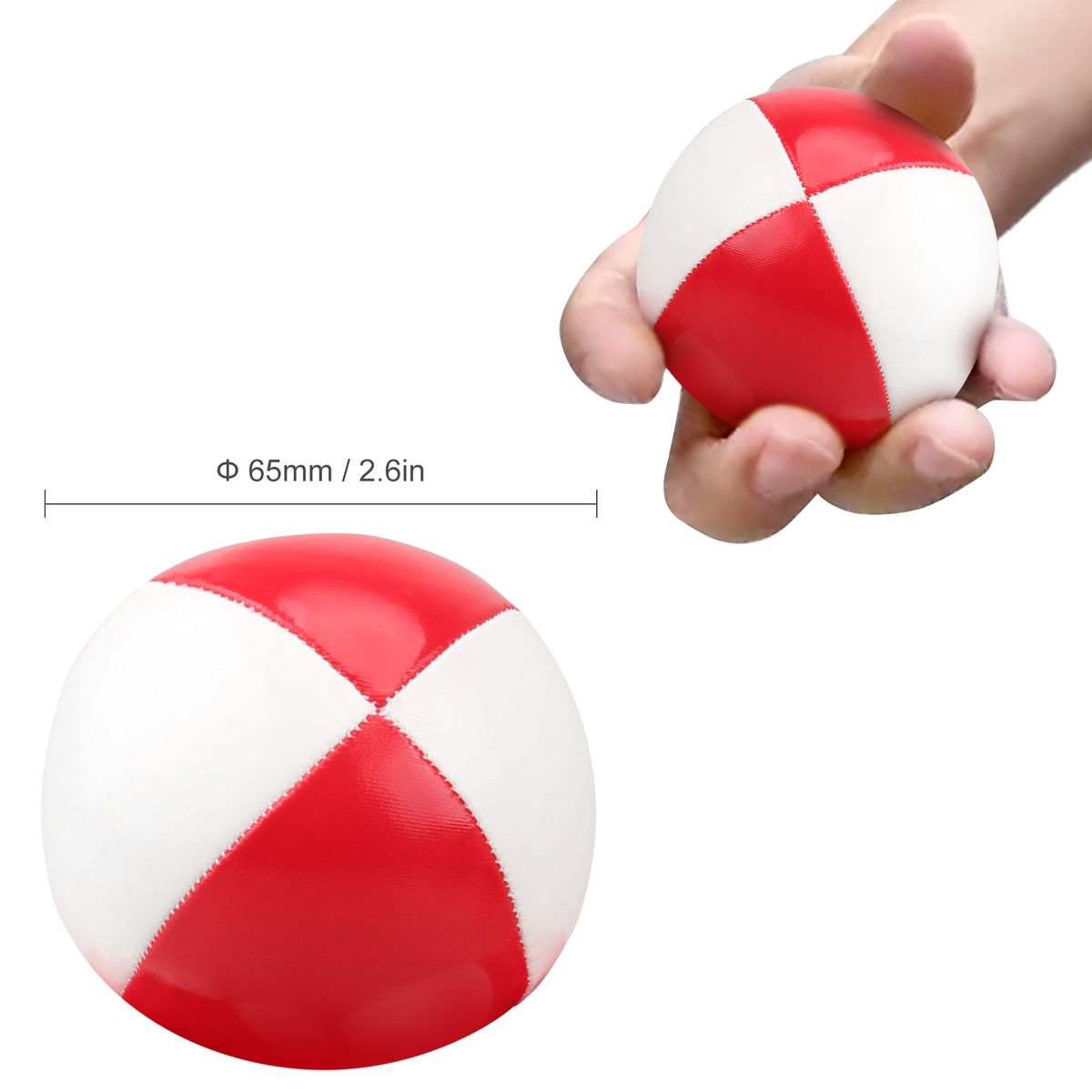 3pcs Juggling Balls 65mm PU Stuffed Balls Juggling Set For