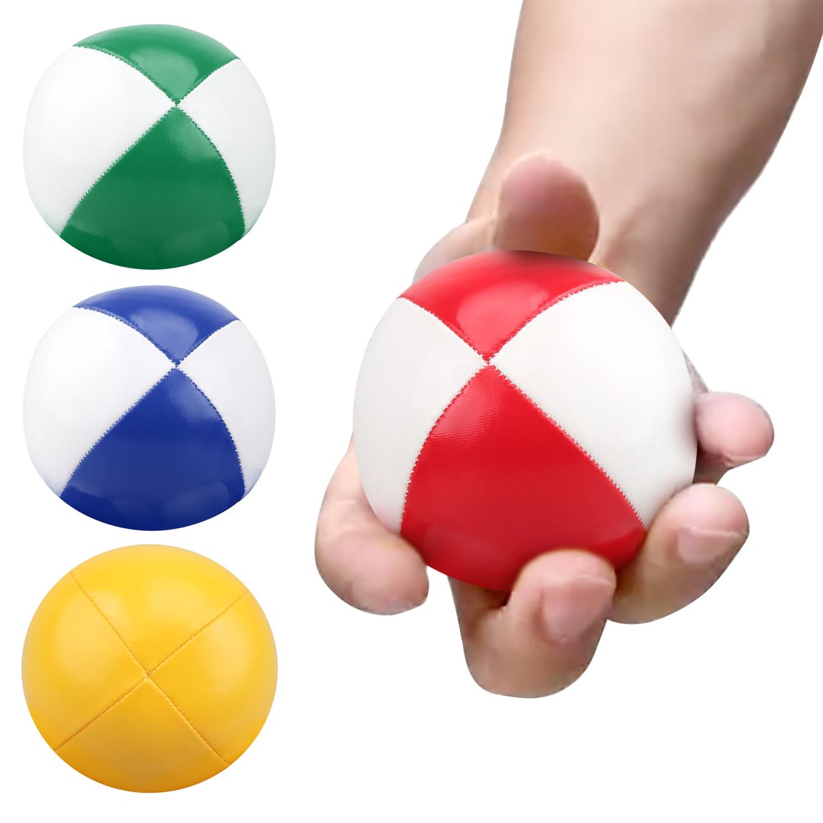 3pcs Juggling Balls 65mm PU Stuffed Balls Juggling Set For