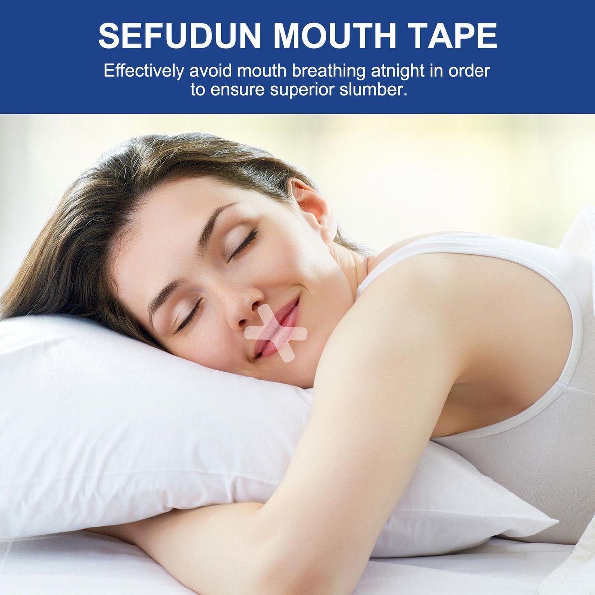 SEFUDUN 120PCS Sleep Strips Mouth Tape for Less Mouth Breathing Better Sleeping Instant Snoring Relief Snoring Solution Sleep Aid Strips