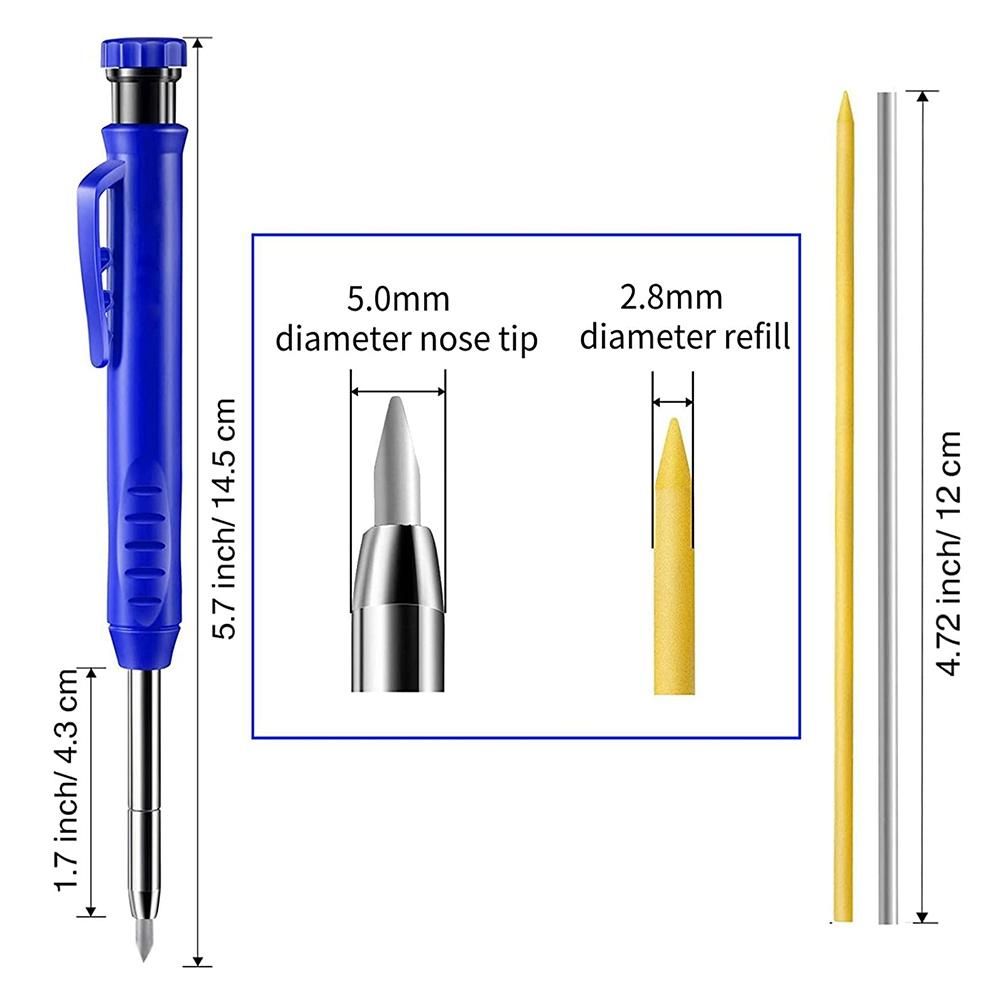 Long Nosed Streak Welders Pencil with 7PCS 2.8mm Refills