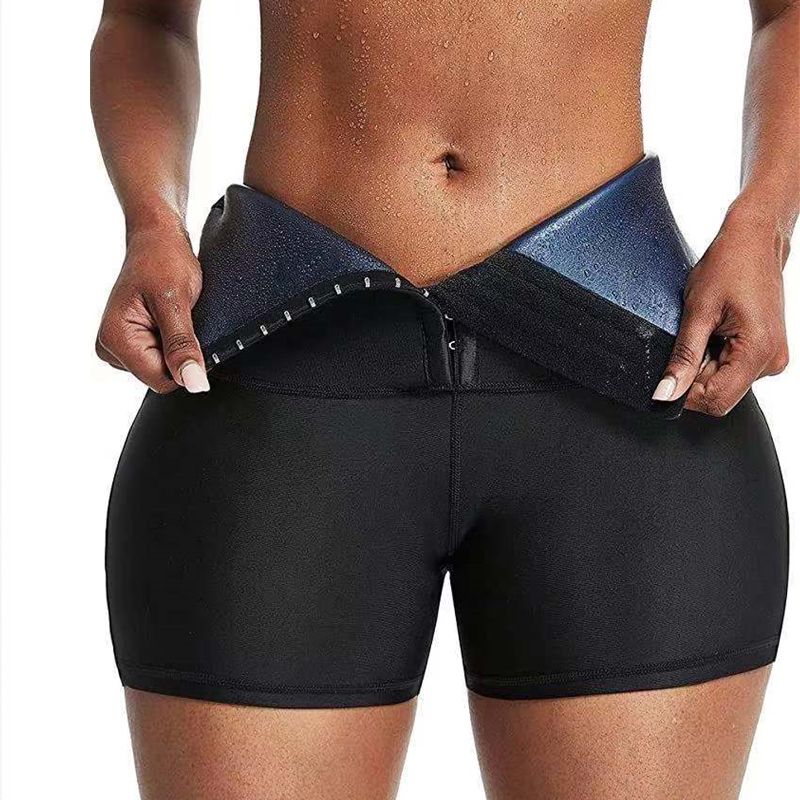 Sauna Pants Shorts Women Weight Loss Sweat Leggings Workout Body Shaper Waist Trainer Leggings Slimming Pants  With On
