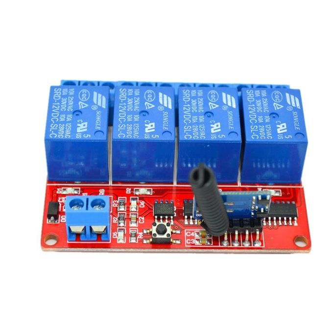 Wireless RF Ultrathin Remote Control Relay Switch Receiver 4-Channel