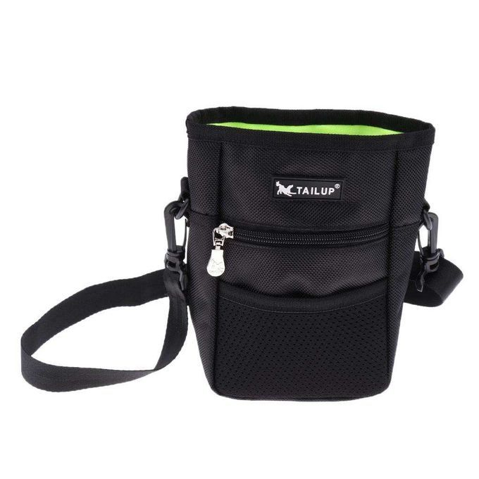 Dog Treat Pouch Pet Training Bag With Adjustable Shoulder Strap Black