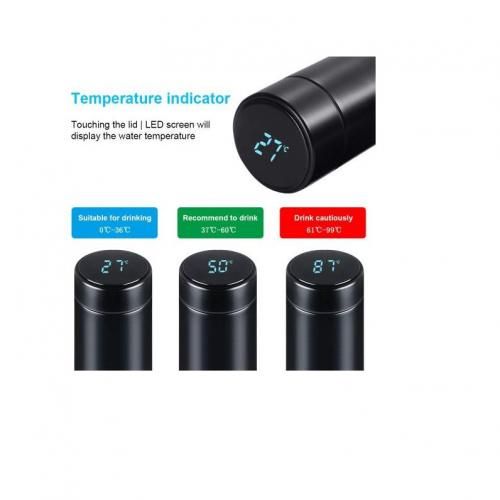 500ml Water Bottle Smart LED Temperature Display Stainless Steel Vacuum Flask