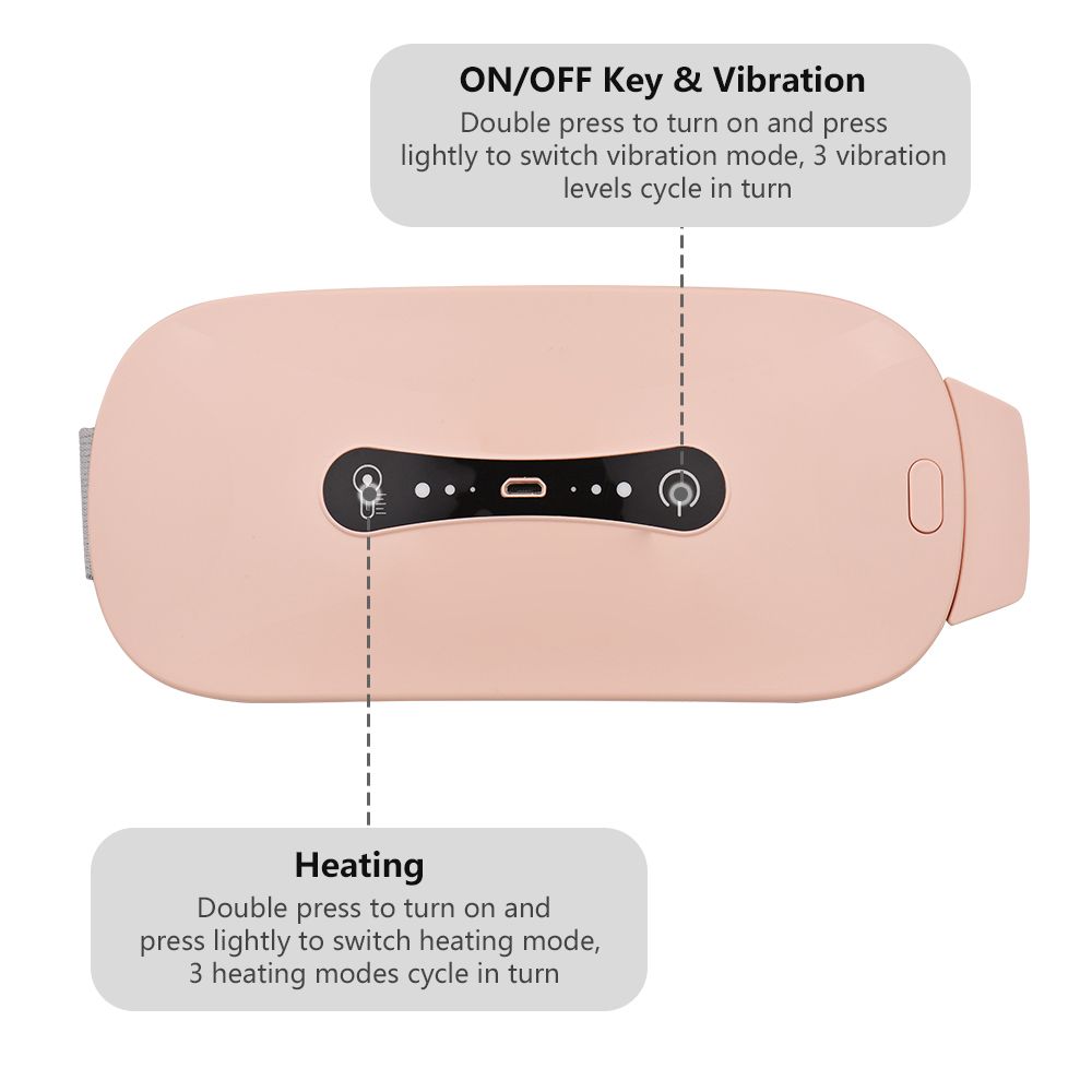 Menstrual Heating Pad Portable USB Cable Cordless With 3