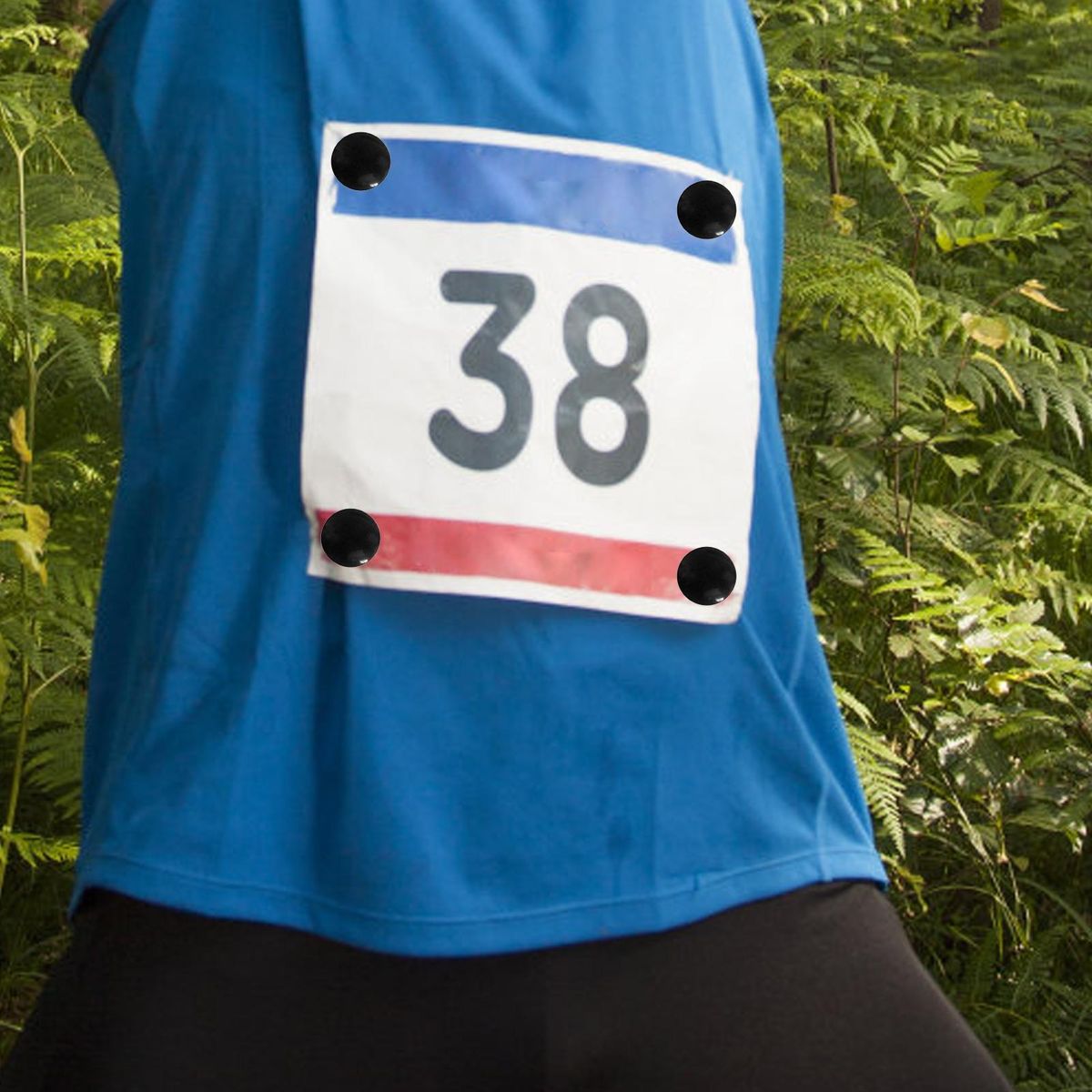 4 Pair Race Bib Holder Running Race Race Number Band Buckle Black