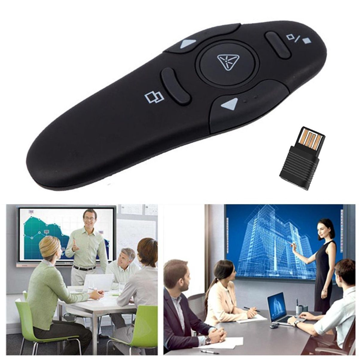 Page Turning Pen Pointer Wireless Presenter Page Turning Pen Pointer Black
