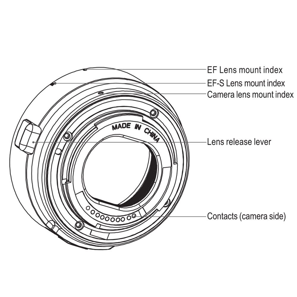 Auto Focus EF-EOS M MOUNT Lens Mount  Adapter For