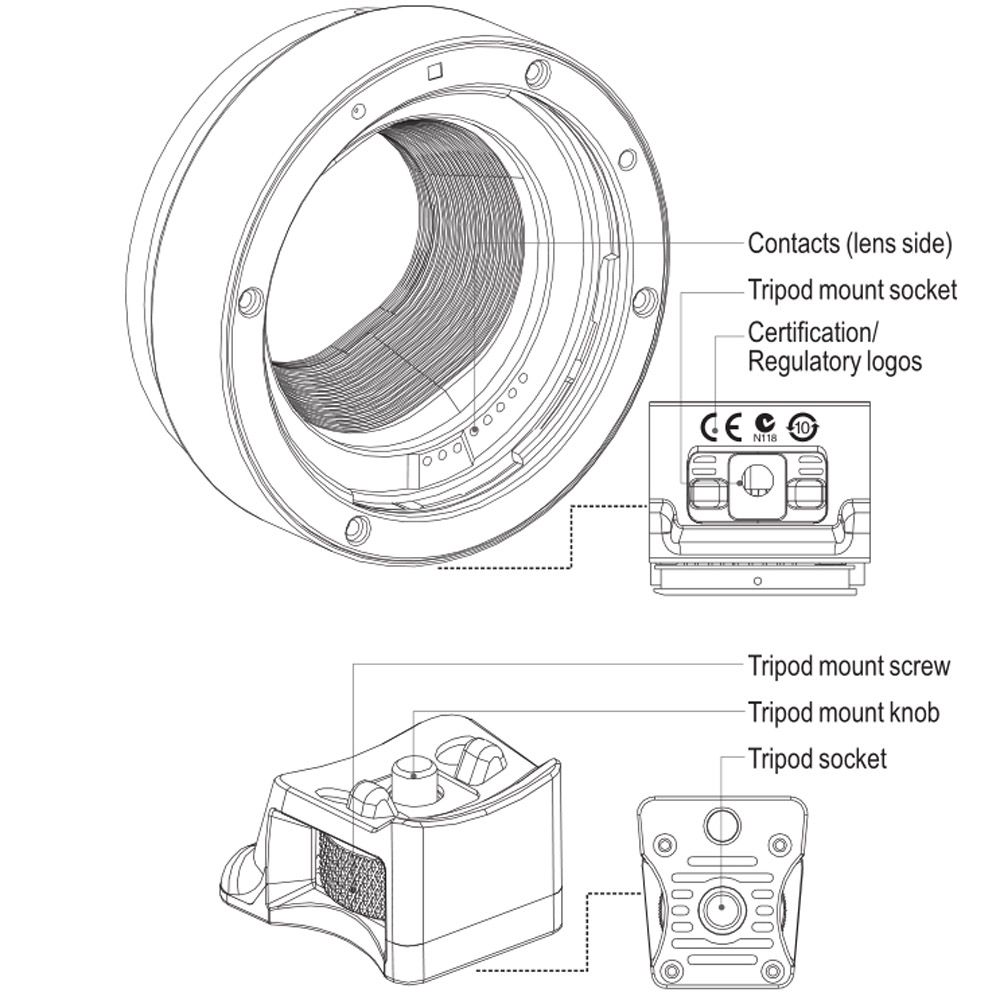 Auto Focus EF-EOS M MOUNT Lens Mount  Adapter For