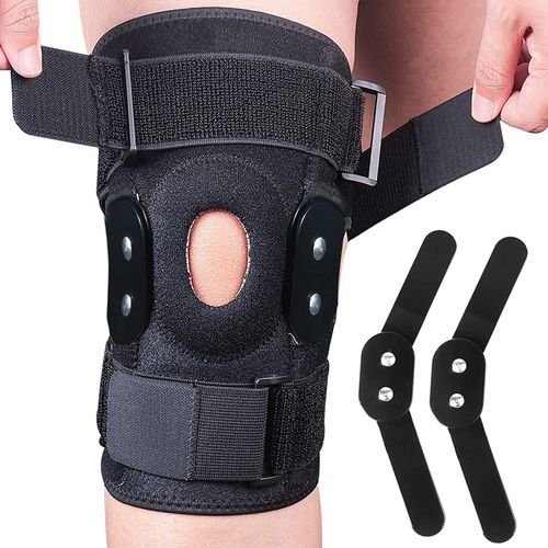 Knee Brace With Stabilizers  Adjustable Compression Support