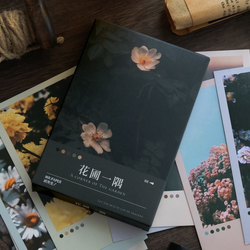 30 Pcs Set A Corner Of The Garden Art Postcard Retro Flower