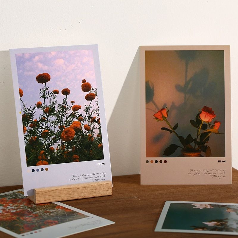30 Pcs Set A Corner Of The Garden Art Postcard Retro Flower