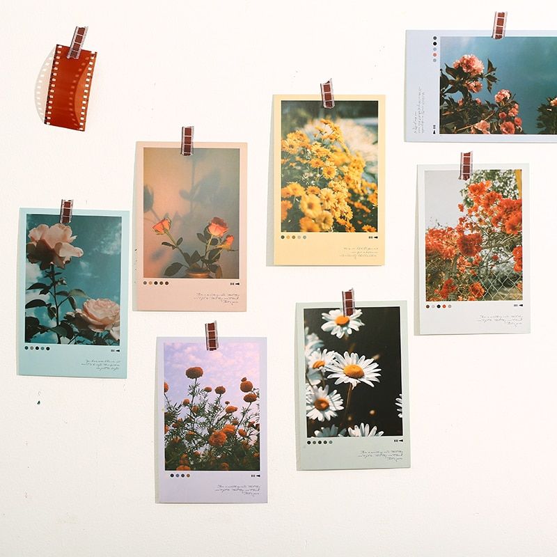30 Pcs Set A Corner Of The Garden Art Postcard Retro Flower