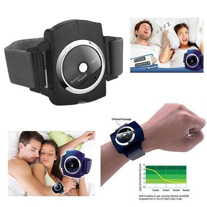 New Electrionic Mini Anti Snoring Wrist Watch Bracelet Anti Snore Wristband Snore Stopper Biosenseor Watch Improve Sleep Quality
