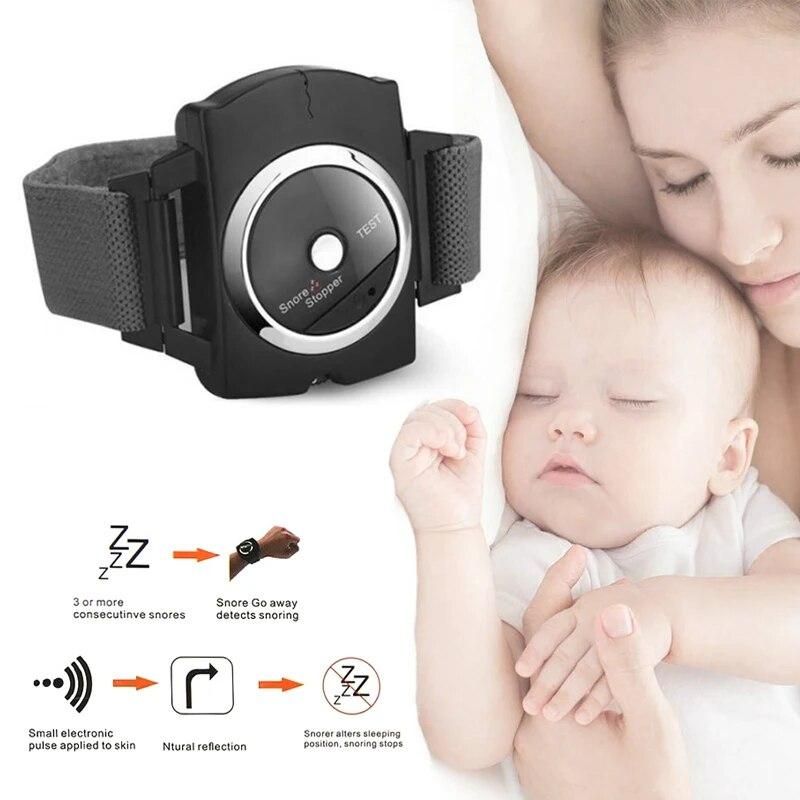 New Electrionic Mini Anti Snoring Wrist Watch Bracelet Anti Snore Wristband Snore Stopper Biosenseor Watch Improve Sleep Quality