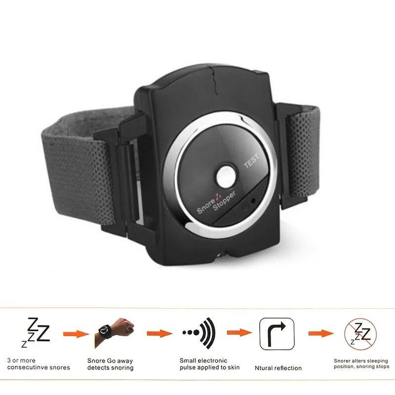 New Electrionic Mini Anti Snoring Wrist Watch Bracelet Anti Snore Wristband Snore Stopper Biosenseor Watch Improve Sleep Quality