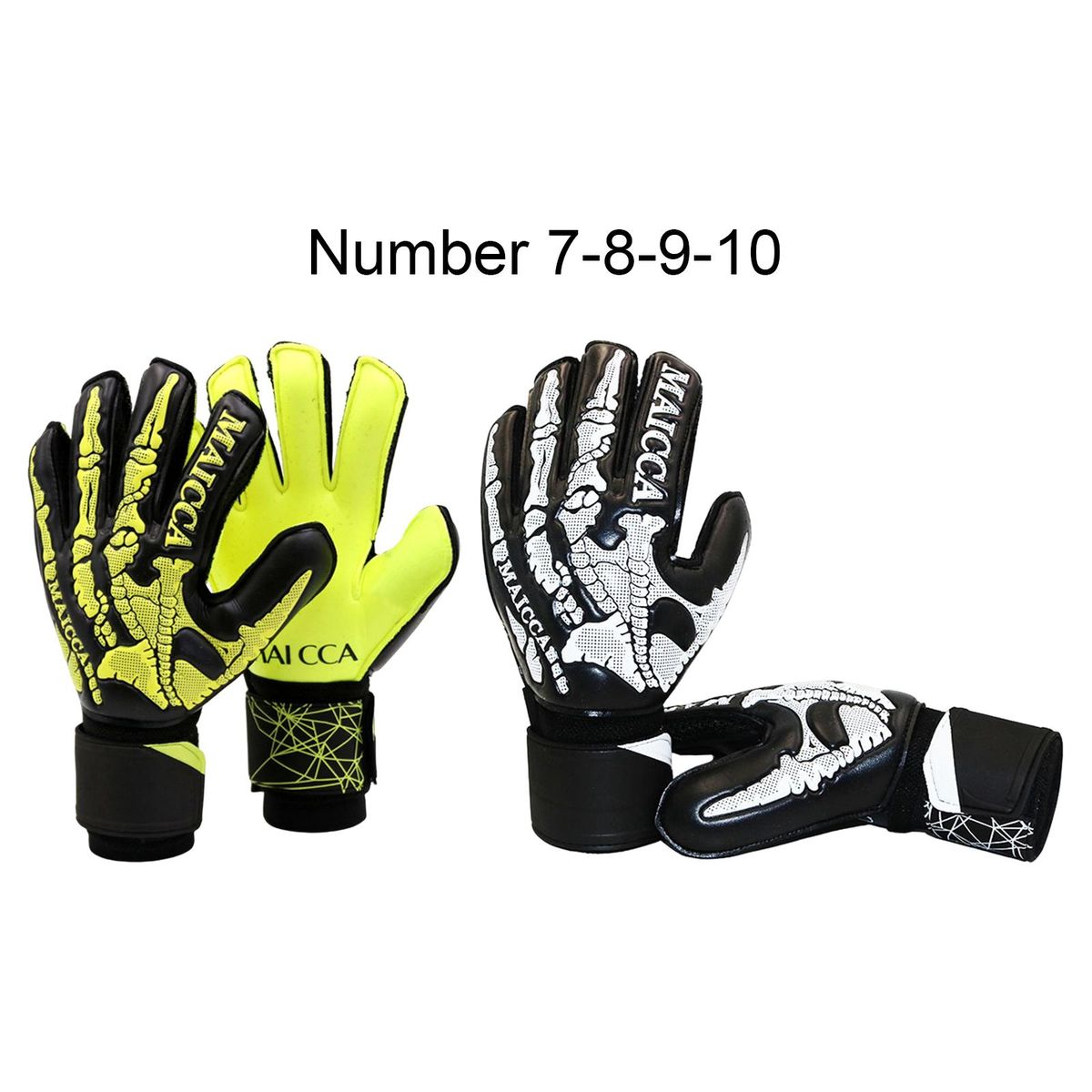 Goalkeeper Gloves Soccer Kids Girls Football Black White 7