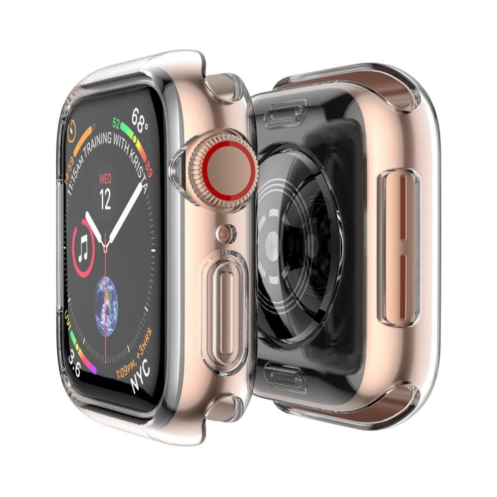 40/44mm Shockproof Hollow Soft TPU Case-Transparent