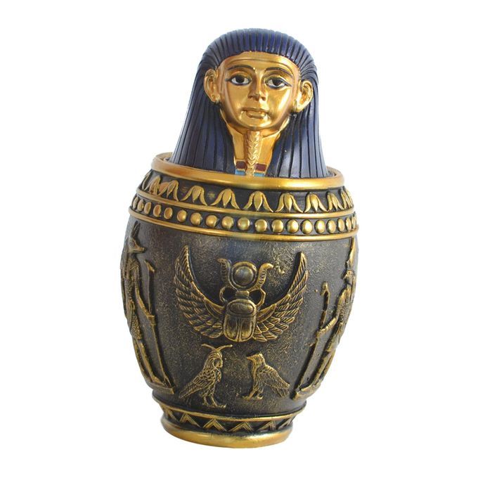 Memorial Pet Cremation Urns Egyptian Beautiful Container Pharaoh Can S