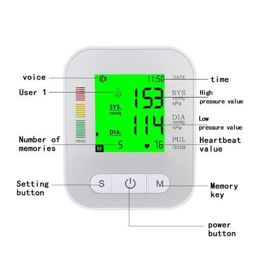 Blood Pressure Monitor Heartbeat BP Monitor + Usb Battery