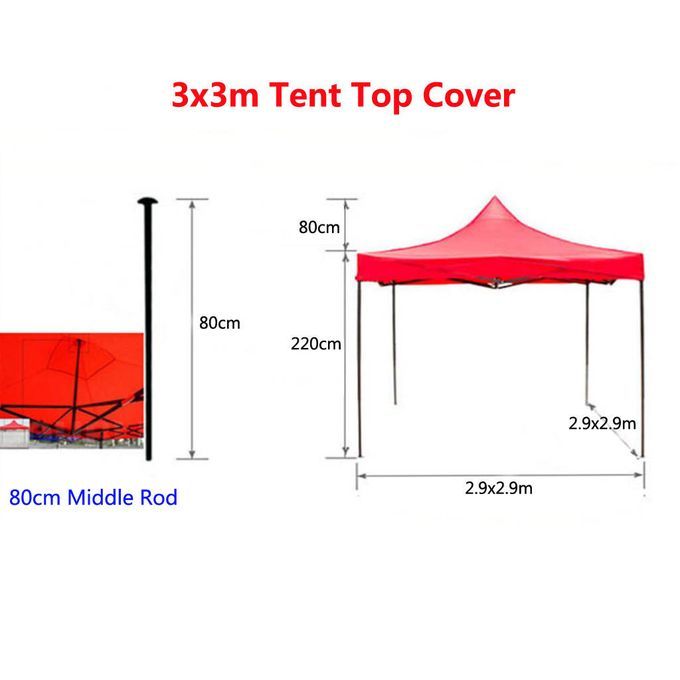 Backpack Canopy Tent Gazebo Shelter Portable Cover Top Blue 2.9x2.9m