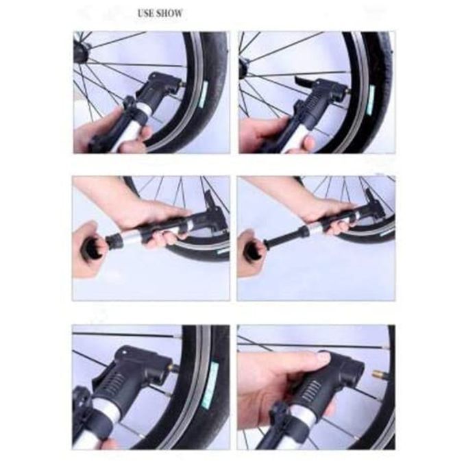 Y Ling Mini Pump Portable Aluminum Alloy Pump Suitable For Mountain Bike Pra Ti Al  Y Ling Equipment-silver