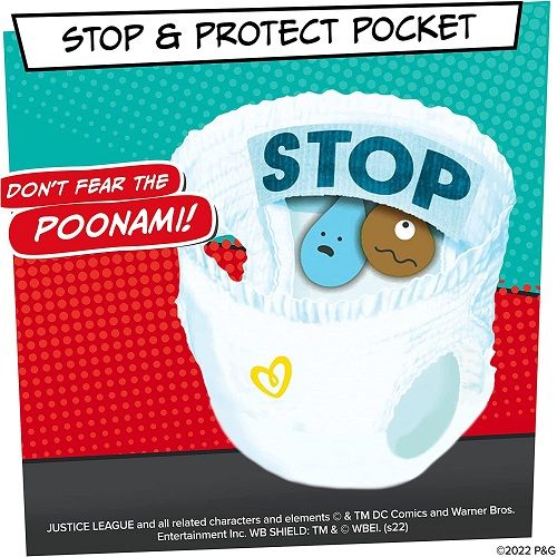 Baby Nappy Pants Size 5 (12-17 Kg/26-37 Lb), Baby-Dry Superhero, 108 Nappies,