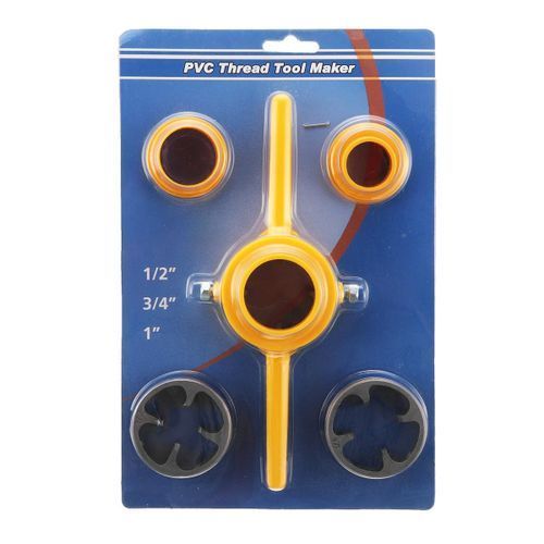 6 Pcs NPT Die Set PVC Tools Thread Maker Sizes: 1/2", 3/4", 1" Tarraja Para Tubo