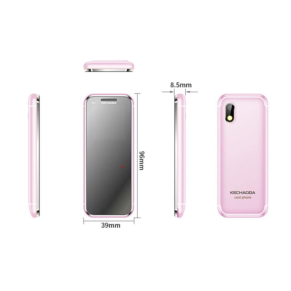 KECHAODA K33 2G Feature Phone Dual SIM 1.44” 32MB BT Dialer 0.08MP Rear Camera With Flash 460mAh Detachable Battery MP3/MP4/FM Mini Mobile Phones for Child Seniors