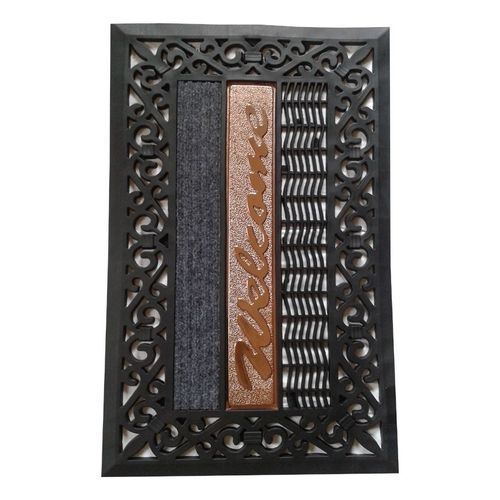 Non-Slip Pure Rubber Door Entrance Foot Mat