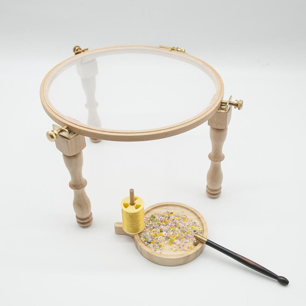 Adjustable Portable Wooden Embroidery Hoop Stand Legs Set  3 Legs