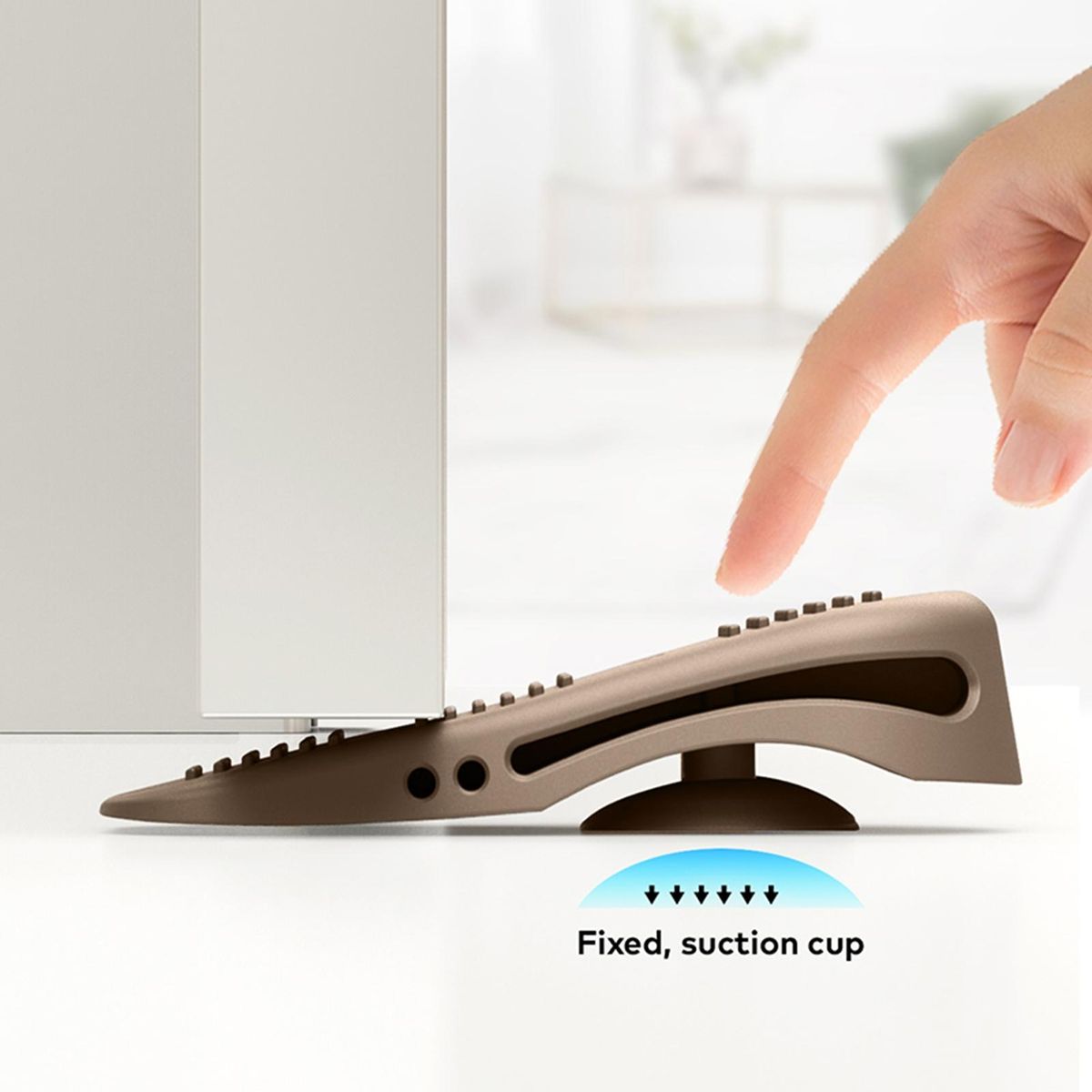 Door Stop Wedge Suction Cup Door Stopper Dark Coffee
