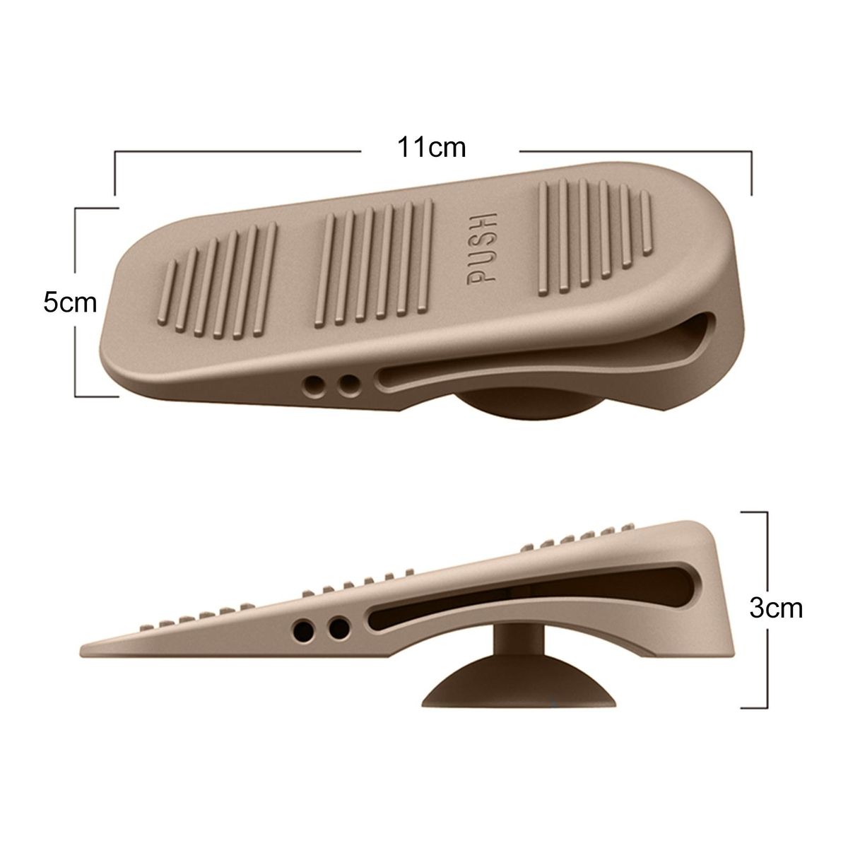 Door Stop Wedge Suction Cup Door Stopper Dark Coffee