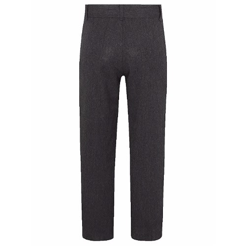 Boy's Grey Regular Leg School Trouser - 2 Pack