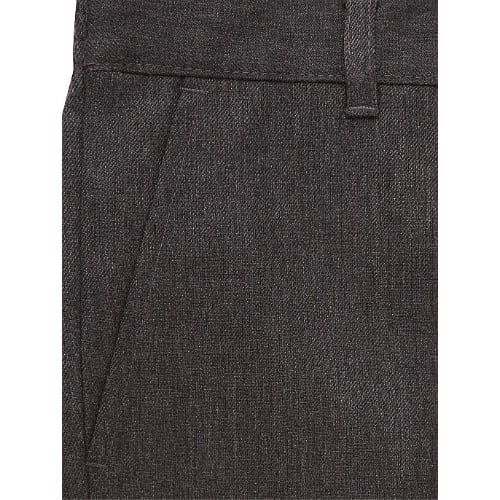 Boy's Grey Regular Leg School Trouser - 2 Pack