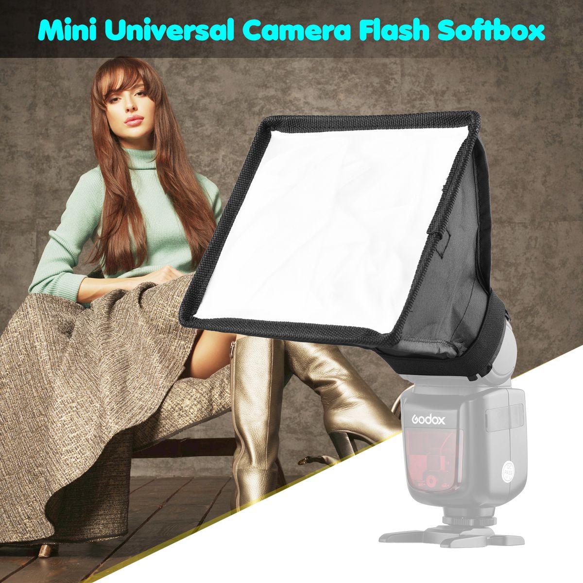 17 * 15cm/ 6.7 * 6in Mini Universal Camera Flash Softbox