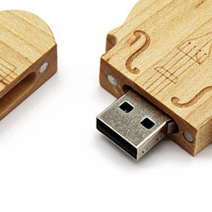 Reative Maple Wood Pen Drive Violin Shaped USB2.0 Flash Drive Memory Sti K-wood Color-32G