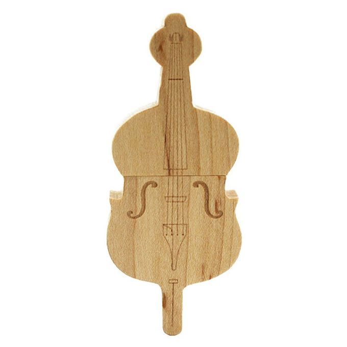 Reative Maple Wood Pen Drive Violin Shaped USB2.0 Flash Drive Memory Sti K-wood Color-32G