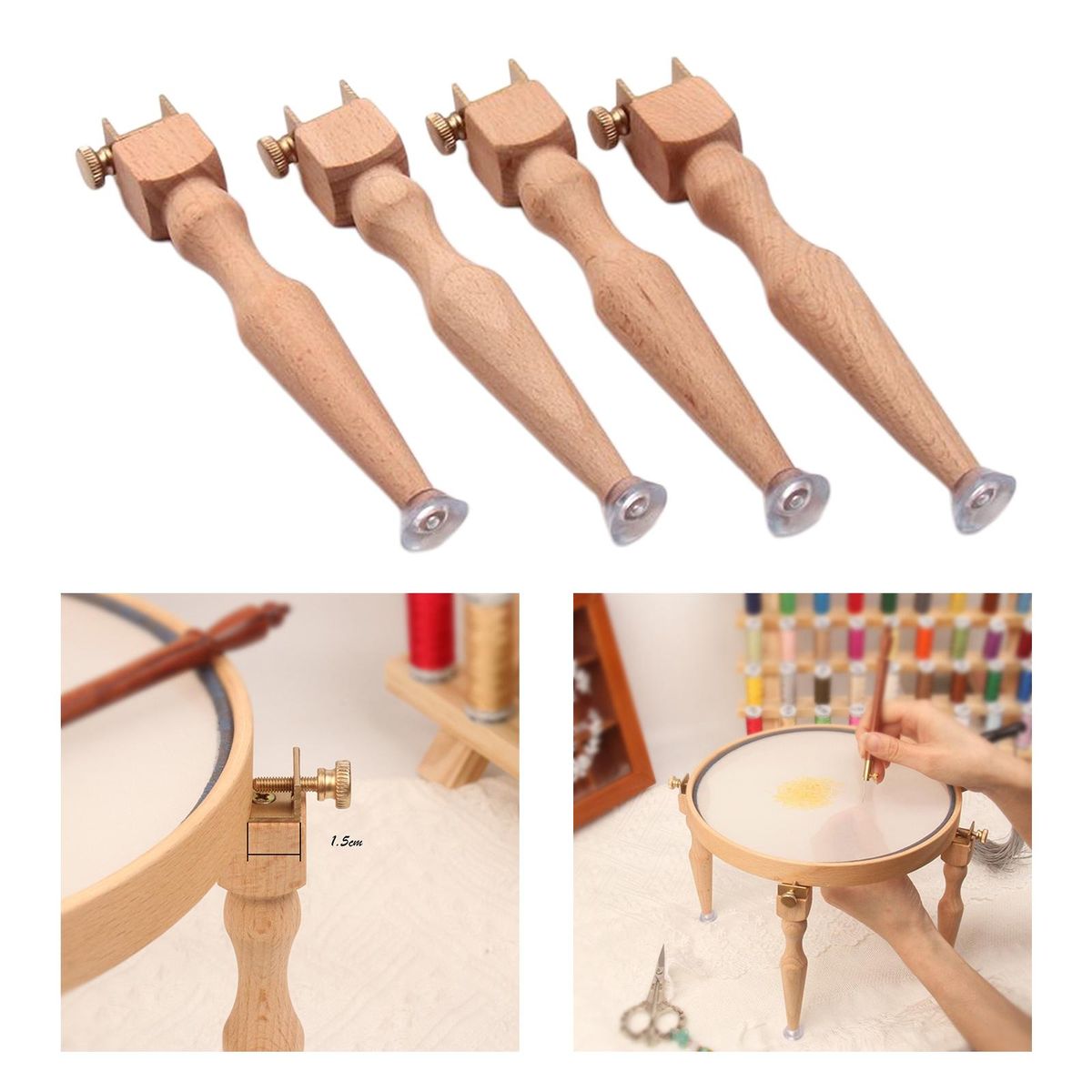 4pcs Cross  Embroidery Hoop Stand Legs For DIY Craft Frame