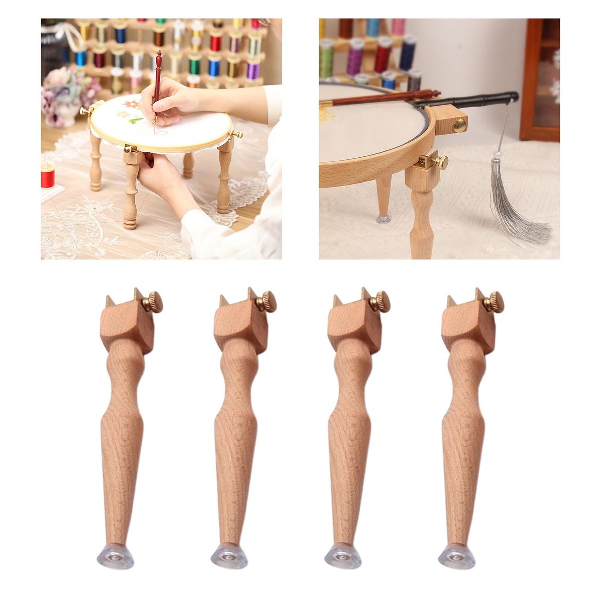4pcs Cross  Embroidery Hoop Stand Legs For DIY Craft Frame
