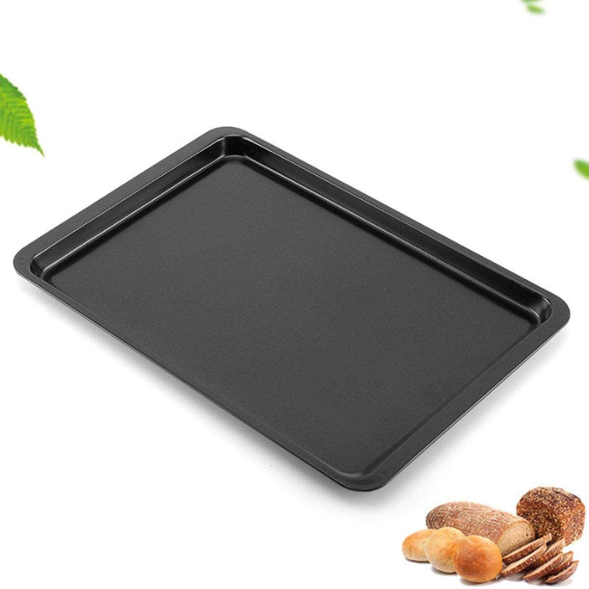 14'' Non-Stick Baking Tray Carbon Steel Bread Cake Cookies Pan Bakery Oven Tools