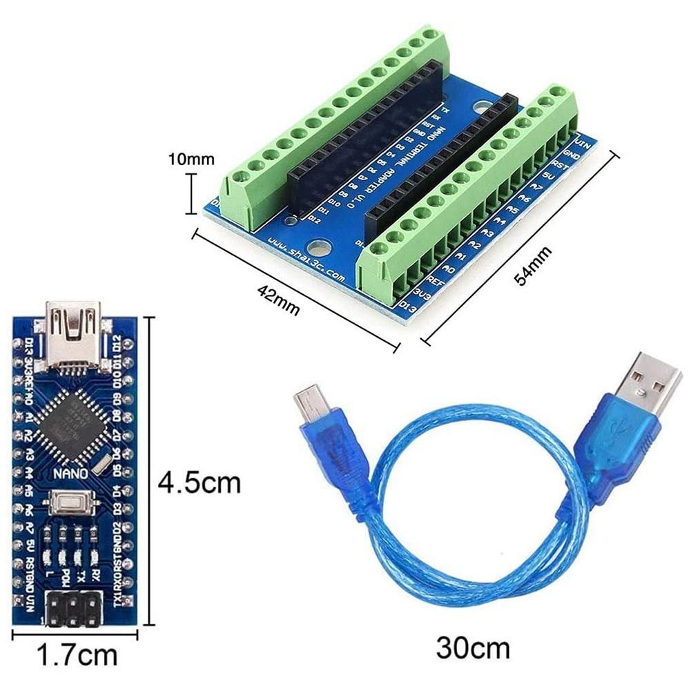 Nano I/O Shield Expansion Board Compatible with for Arduino + Nano 3.0 with CH340 Chip for Arduino Starter Kit DIY