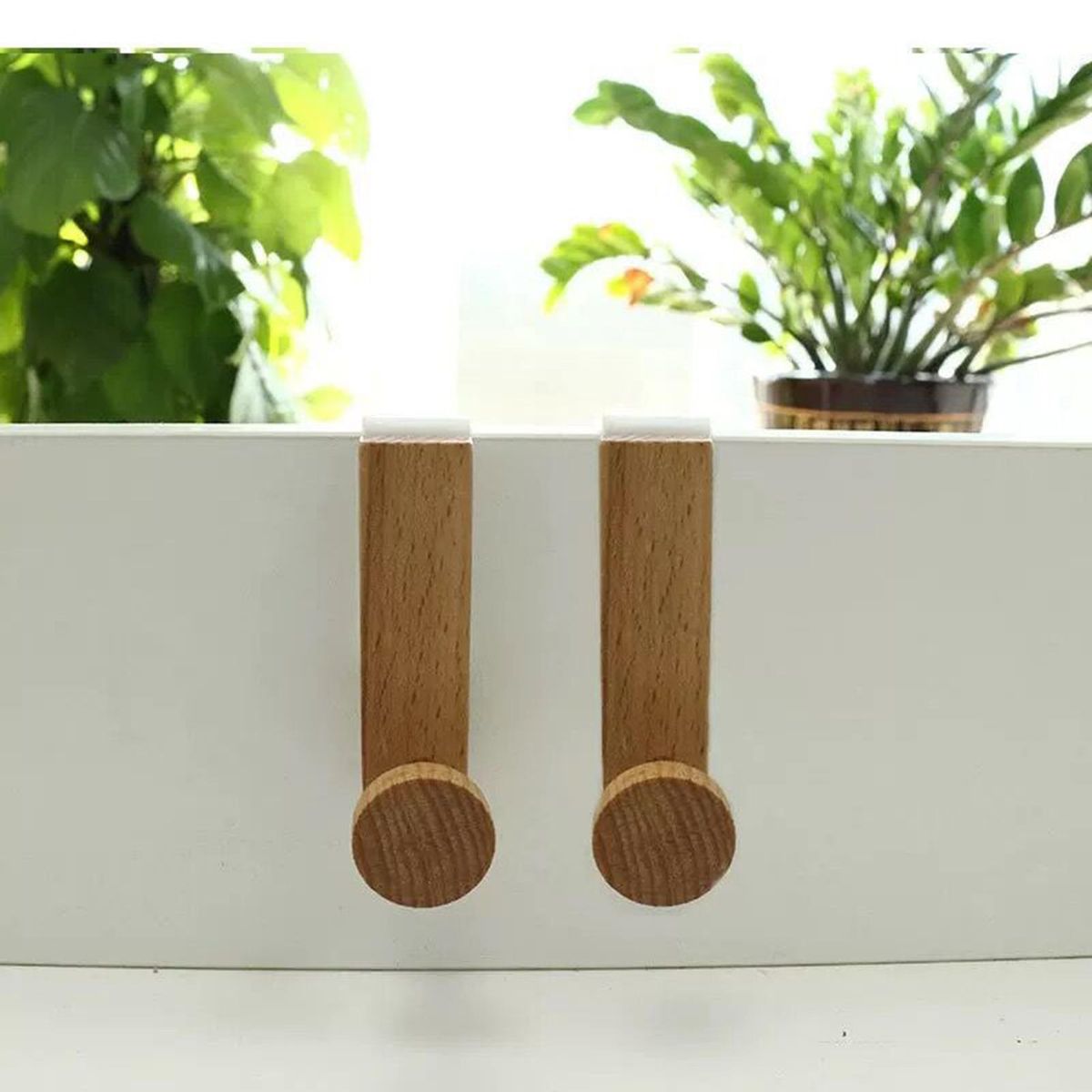 Door Back Hanger Cabinet Behind Door Storage Hanger Hook Wooden Color