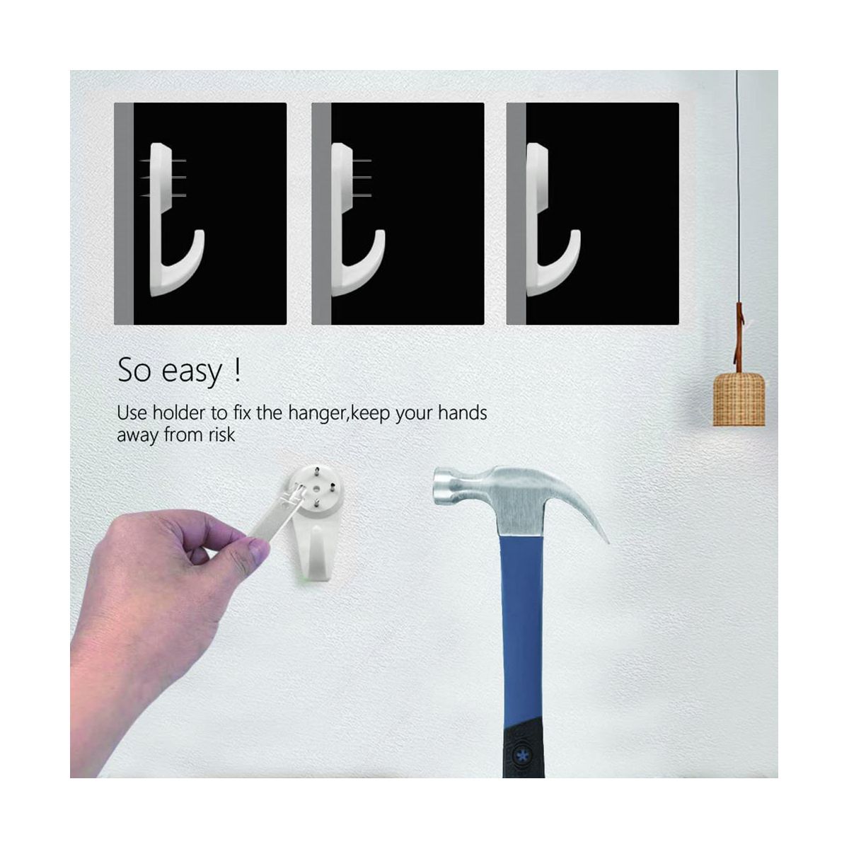 30PCS Invisible Nail Hangers, Concrete Wall Hooks,N