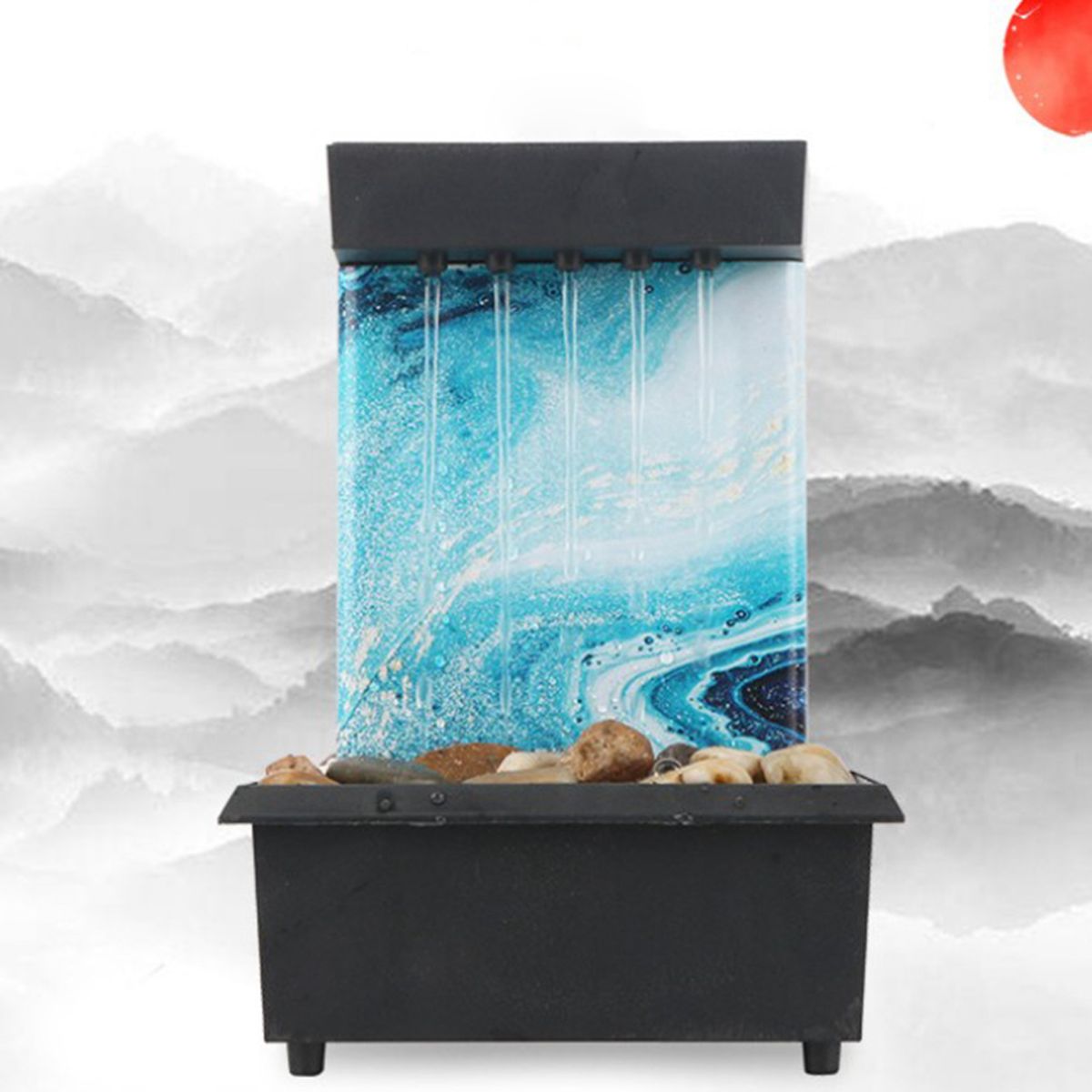 Waterfall Scene Tabletop Feng Shui Meditation Waterfall  Multi