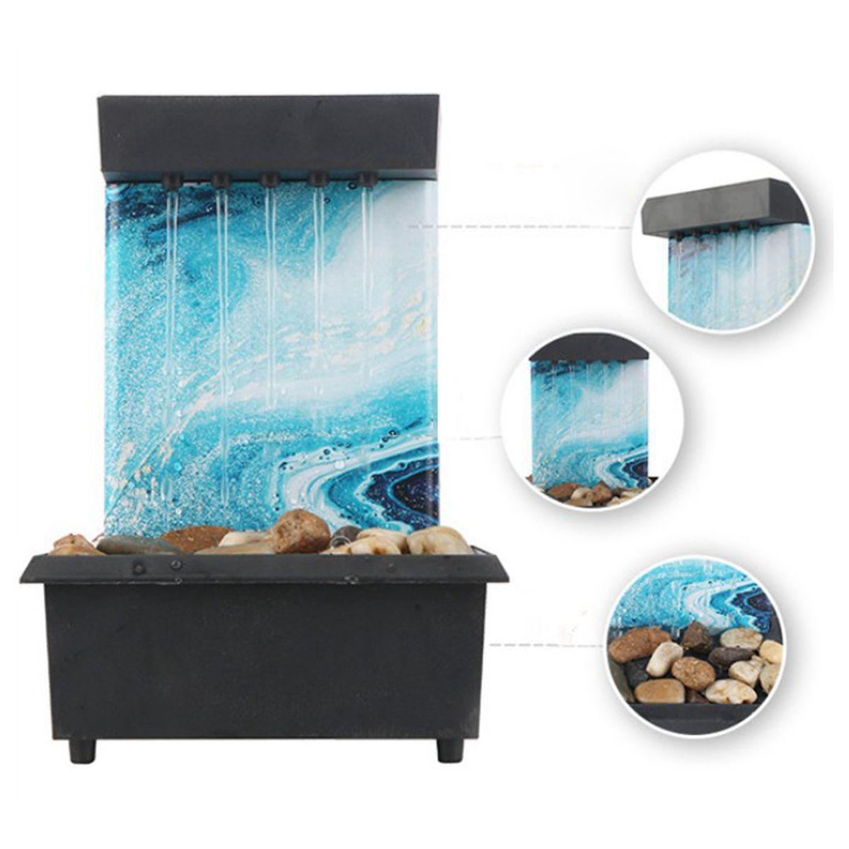 Waterfall Scene Tabletop Feng Shui Meditation Waterfall  Multi