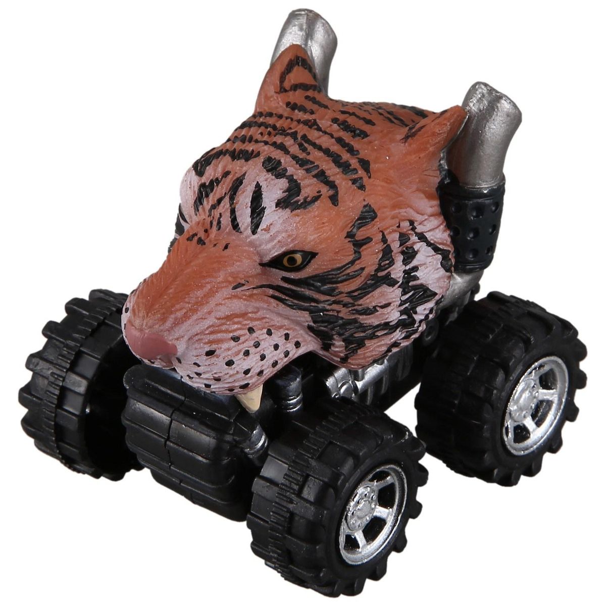 Mini Vehicle Animal Pull Back Cars With Big Tire Wheel Creative Gifts For Kids Animal Style Car Model Mini Toy Car Siberian Tigers