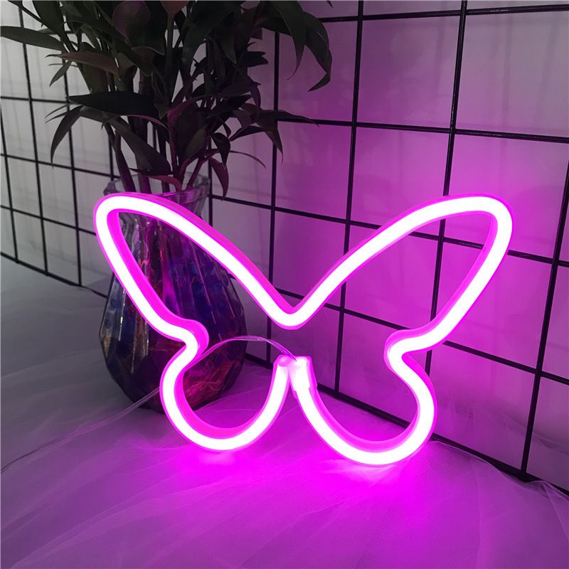 2021 Butterfly Neon Sign LED Animal Logo Night Lamp Bulbs