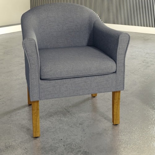 Kingswell Charcoal Modern Barrel Accent Chair