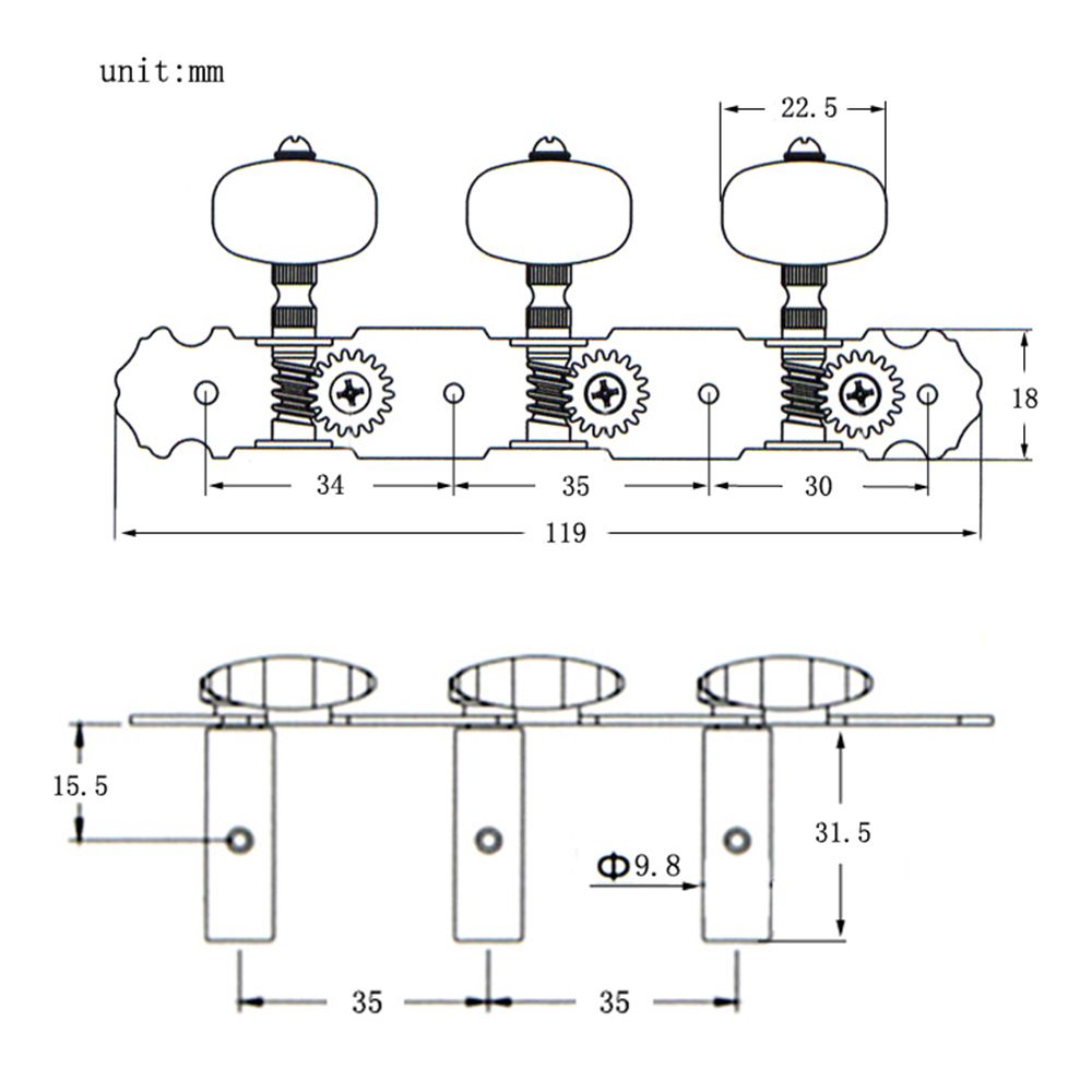 1 Pair (Left + Right) 1:18 Acoustic Classical Guitar Machine
